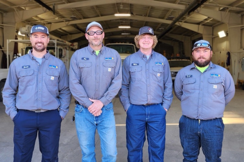 Four Wahoo Utilities Lineman